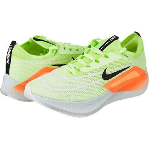 Nike Men`s Zoom Fly 4 Running Shoes Barely Volt/black/orange 12 Medium US - BARELY VOLT/BLACK/ORANGE , BARELY VOLT/BLACK/ORANGE Manufacturer