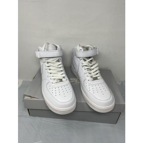 Nike Air Force 1 Mid `07 Shoes Triple White CW2289-111 Men`s Size 13
