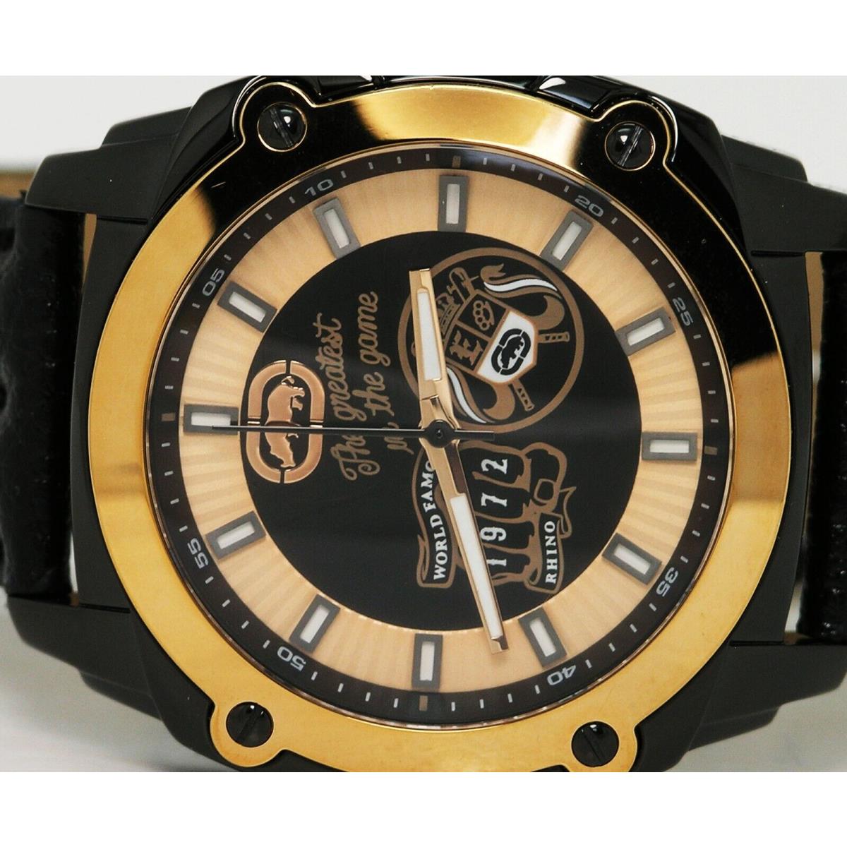 Marc Ecko Rhino E8M022MV Stay IN The Game Black Rose Gold Dial Watch Analog