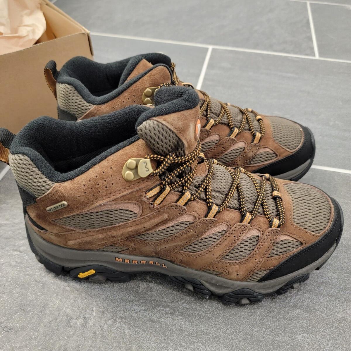 Merrell Moab 3 Mid WP Hiking Shoes Boots Men s Sz 8.5 Earth Waterproof