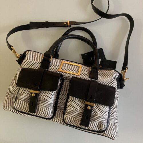 Marc by Marc Jacobs Werdie Weavy White and Black Satchel Bag Rare