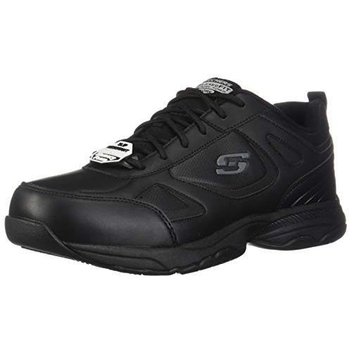Skechers For Work Men`s Dighton Slip Resistant Work Shoe Black - BLACK