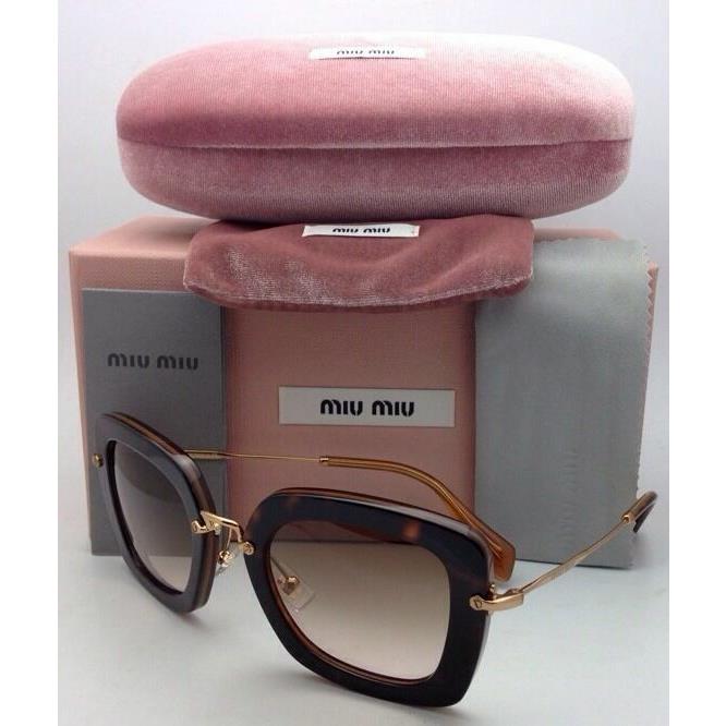 Miu Miu Sunglasses Smu 07O KAZ-0A6 52-26 Havana Opal Frame w/ Brown Gradient