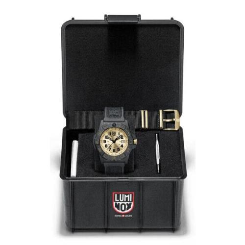 Luminox Limited Edition Navy Seal Gold Box Set Men`s Watch XS.3505.GP.SET