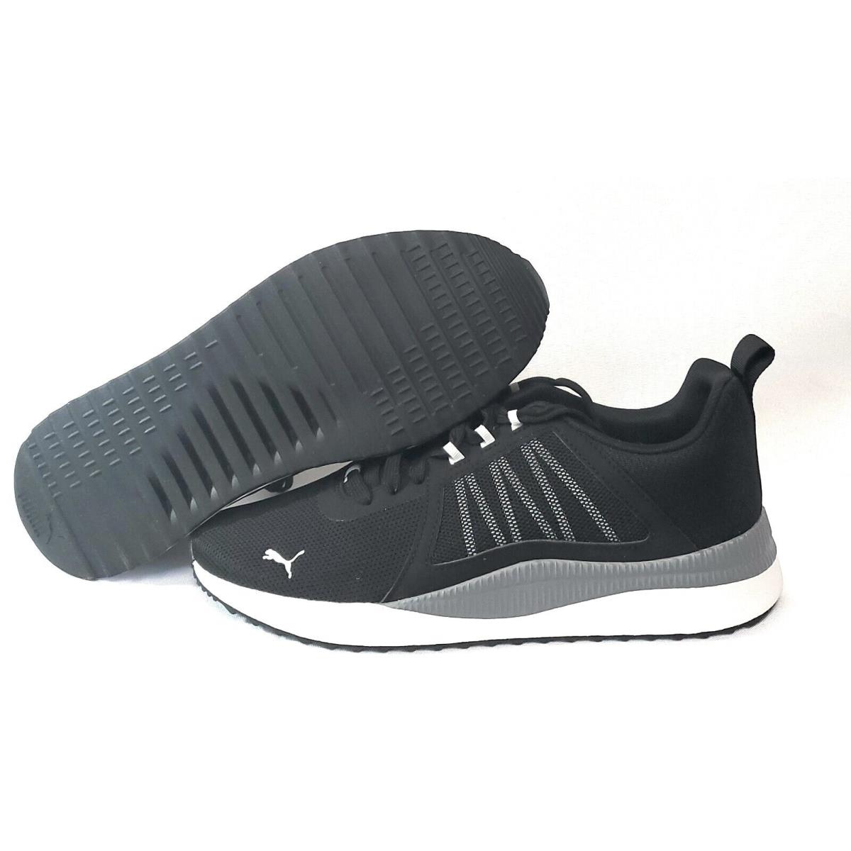 Mens Puma Pacer Net Cage 374322 01 Black White Grey Sneakers Shoes