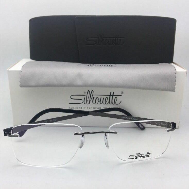 Silhouette Eyeglasses 5446 60 6061 52-19 145 Gunmetal Black Rimless Frames