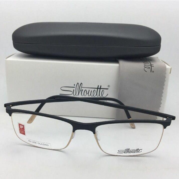 Silhouette Eyeglasses Spx 2904 20 6050 54-18 140 Matte Black Gold Frame