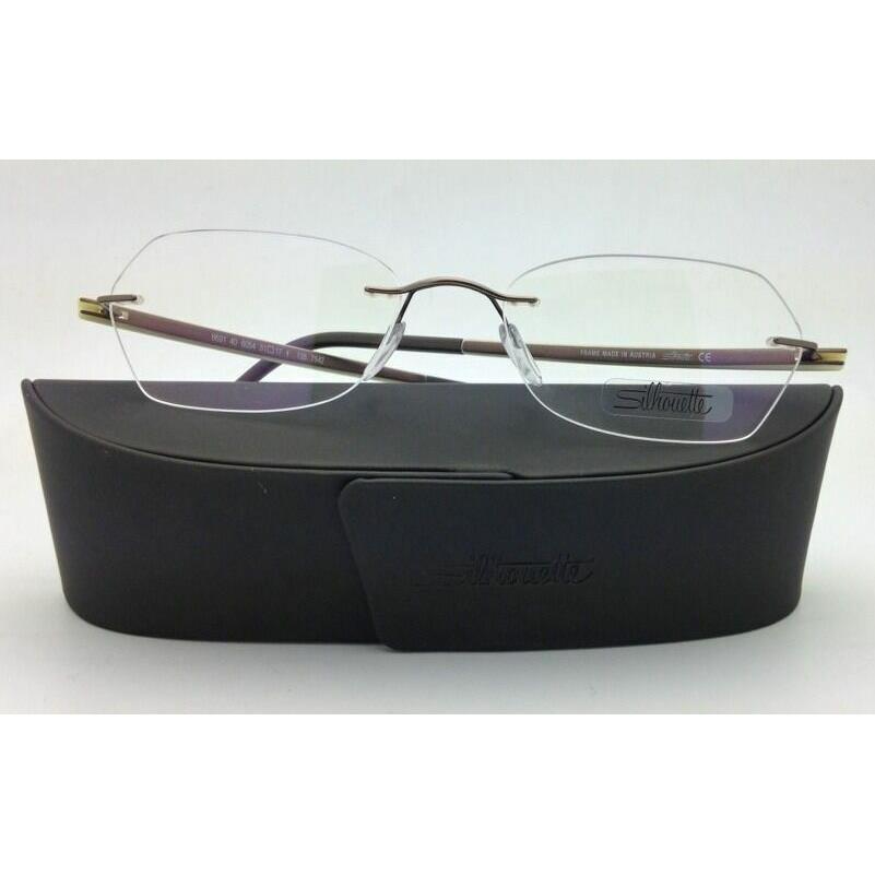 Silhouette Eyeglasses Zenlight 6691 6054 51-17 Brown White w/ Clear Lenses