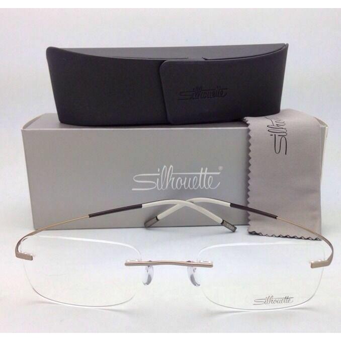 Silhouette Titan Minimal Art Rimless Eyeglasses 7578 6051 7581 Matte Gold