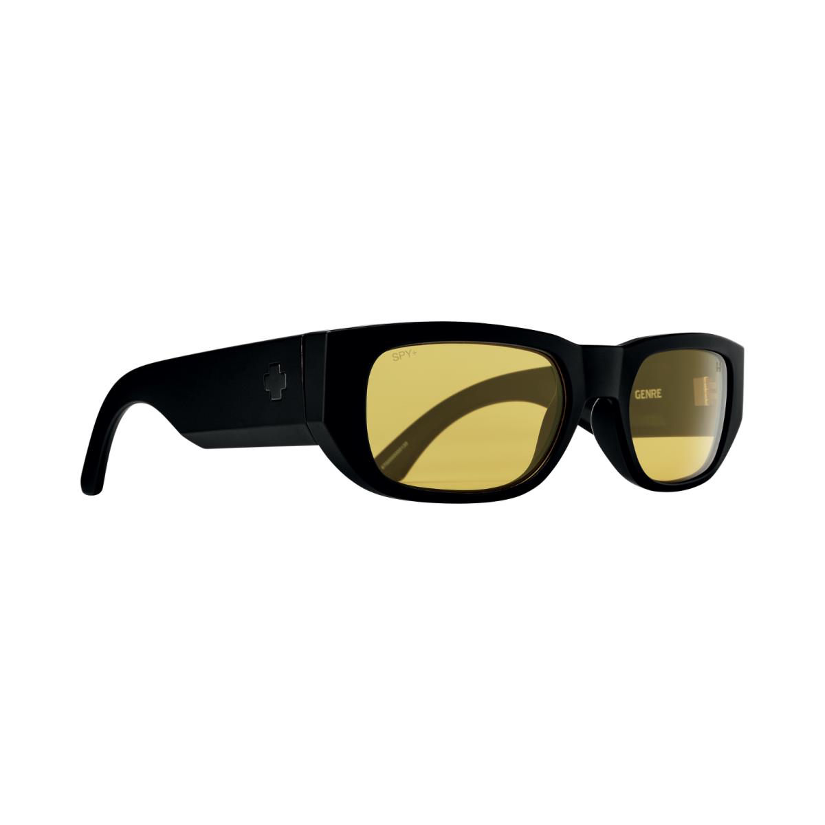 Spy+ Optic Genre Sunglasses Happy Yellow Matte Black Plastic Lens
