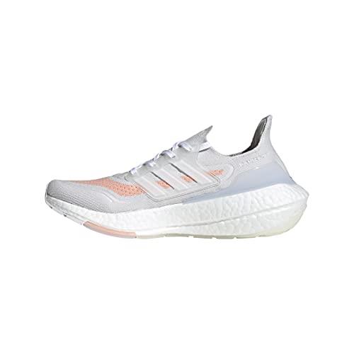 Adidas Women`s Ultraboost 21 Running Shoe - Choose Sz/col Crystal White/White/Glow Pink