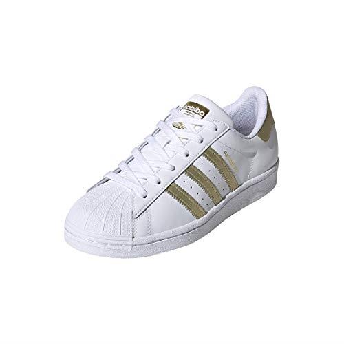 Adidas Originals Women`s Superstar Sneaker Option 2 White/Gold Metallic/White