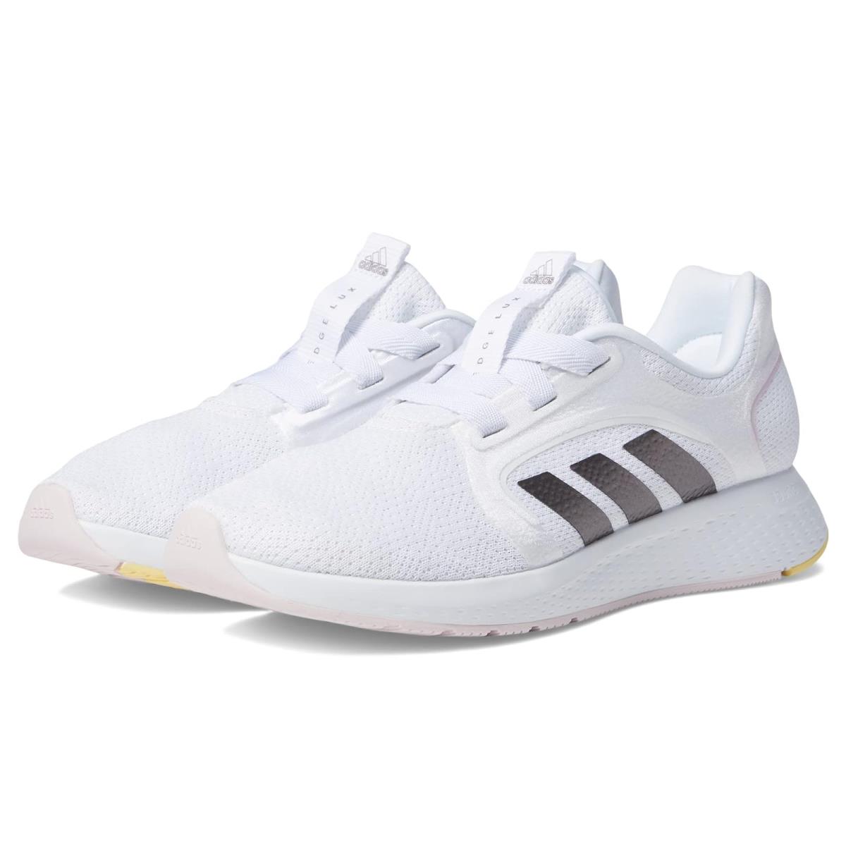 Woman`s Sneakers Athletic Shoes Adidas Running Edge Lux White/Coffee Metallic