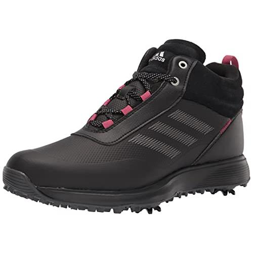 Adidas Women`s S2g Recycled Polyester Mid Cut Golf - Choose Sz/col Core Black/Dark Silver/Wild Pink