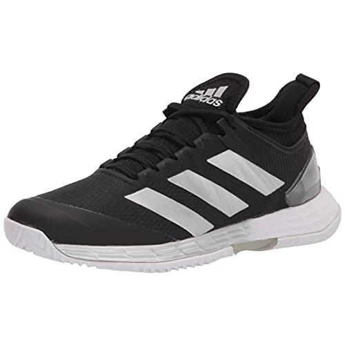 Adidas Women`s Adizero Ubersonic 4 Tennis Shoe Black/Silver Metallic/White