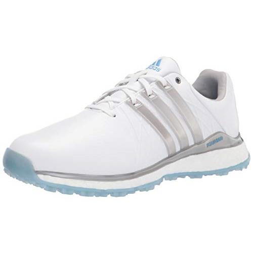 Adidas Women`s Tour360 Xt Spikeless Golf Shoe - Choose Sz/col Ftwr White/Silver Metallic/Team Light Blue