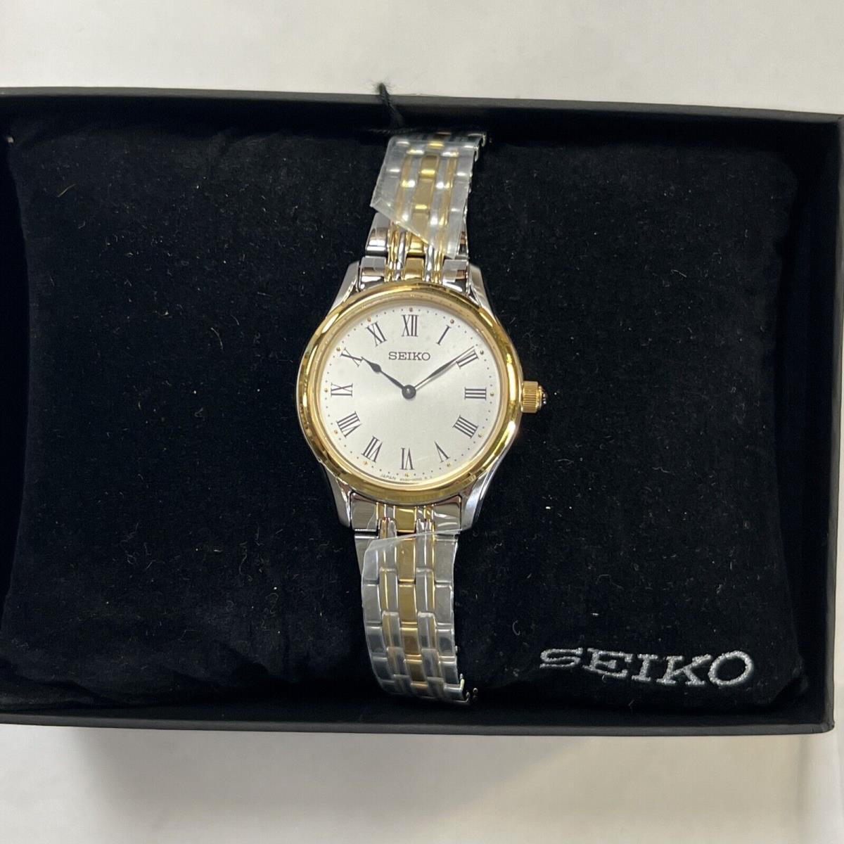 Seiko SWR070 Two Tone White Dial Stainless Steel Box and Manufacturer Warranty