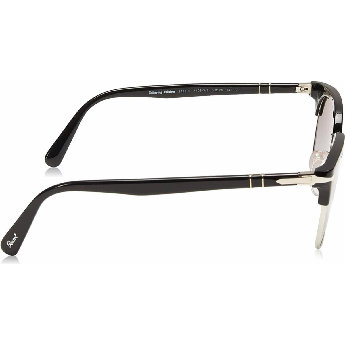 Persol sunglasses  - Black , Black & Silver Frame, Grey Gradient Polarized Lens