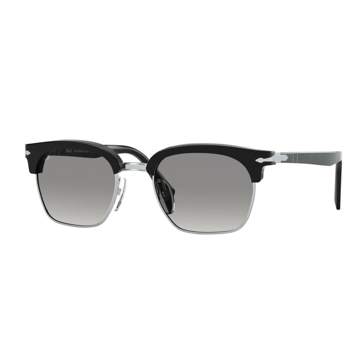 Persol sunglasses  - Black , Black & Silver Frame, Grey Gradient Polarized Lens