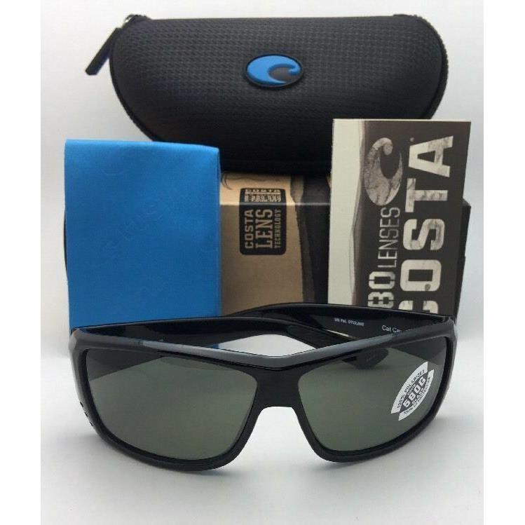 Polarized Costa Sunglasses Cat Cay AT 11 Black Frames with 580 Grey Lenses