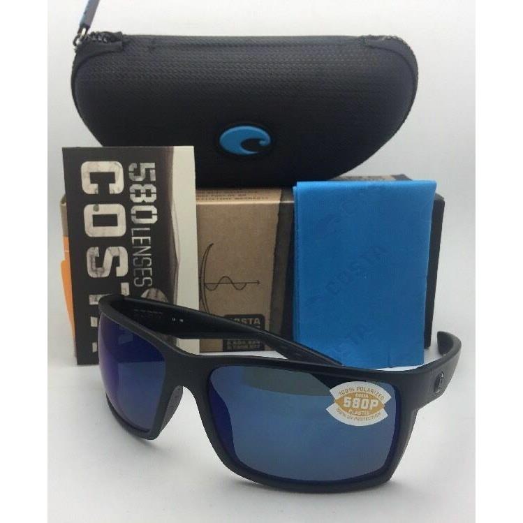 Polarized Costa Sunglasses Reefton Rft 01 Blackout Frame w/ 580 Grey+blue Mirror