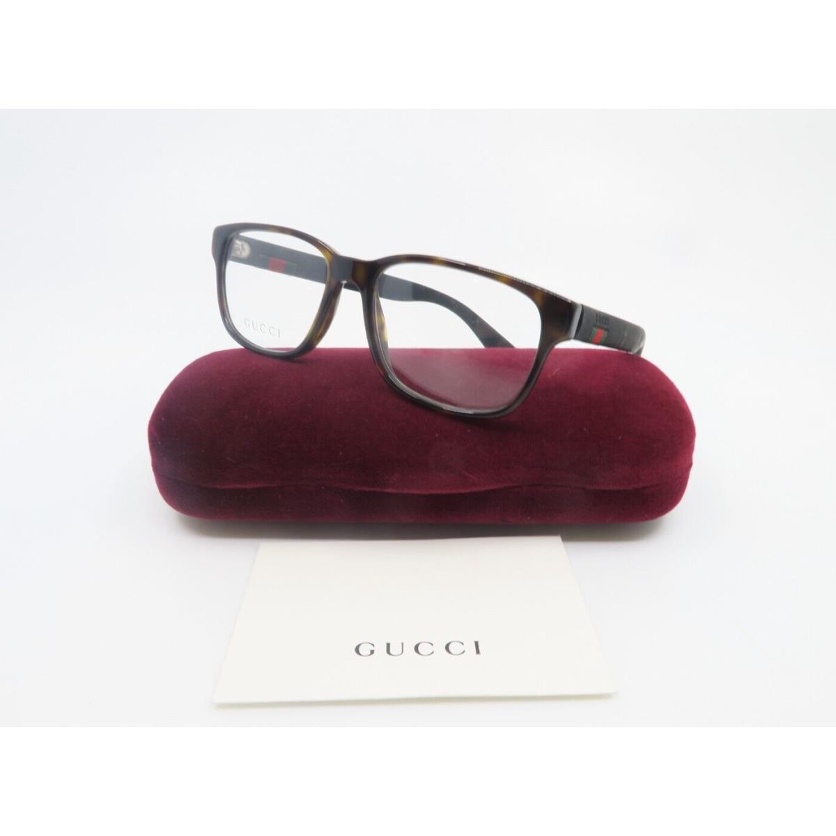 Gucci GG0011O 009 53mm Dark Havana Tortoise /black Eyeglasses Frames