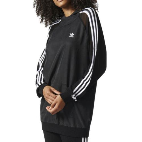 Adidas Originals Sweatshirt Pullover See Through Back Women S Rare | 692740867823 - Adidas clothing - Black |