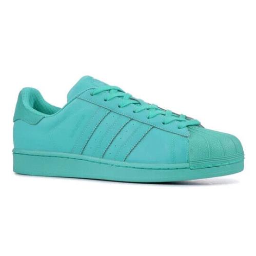 Adidas Superstar Adicolor S80331 Mens Shock Mint Green Leather Shoes US 9 HS3563