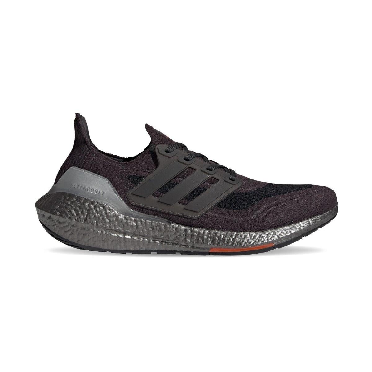 Adidas Ultraboost 21 Shoes Size 6.5M - Carbon / Carbon / Solar Red