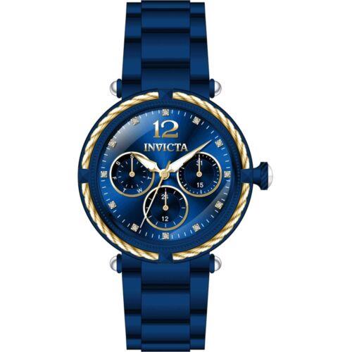 Invicta Women`s Watch Bolt Date Display Quartz Blue Dial Steel Bracelet 43887 - Blue Dial, Blue Band