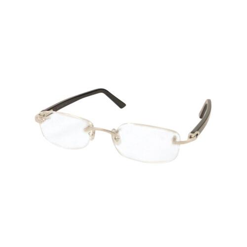 Cartier Silver Black C-decor Rimless Eyeglasses Size OS