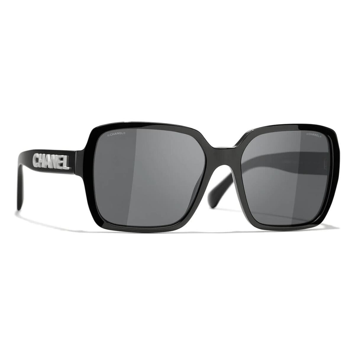 Chanel CH 5408 1026S4 Black Dark Grey Lens Sunglasses Italy