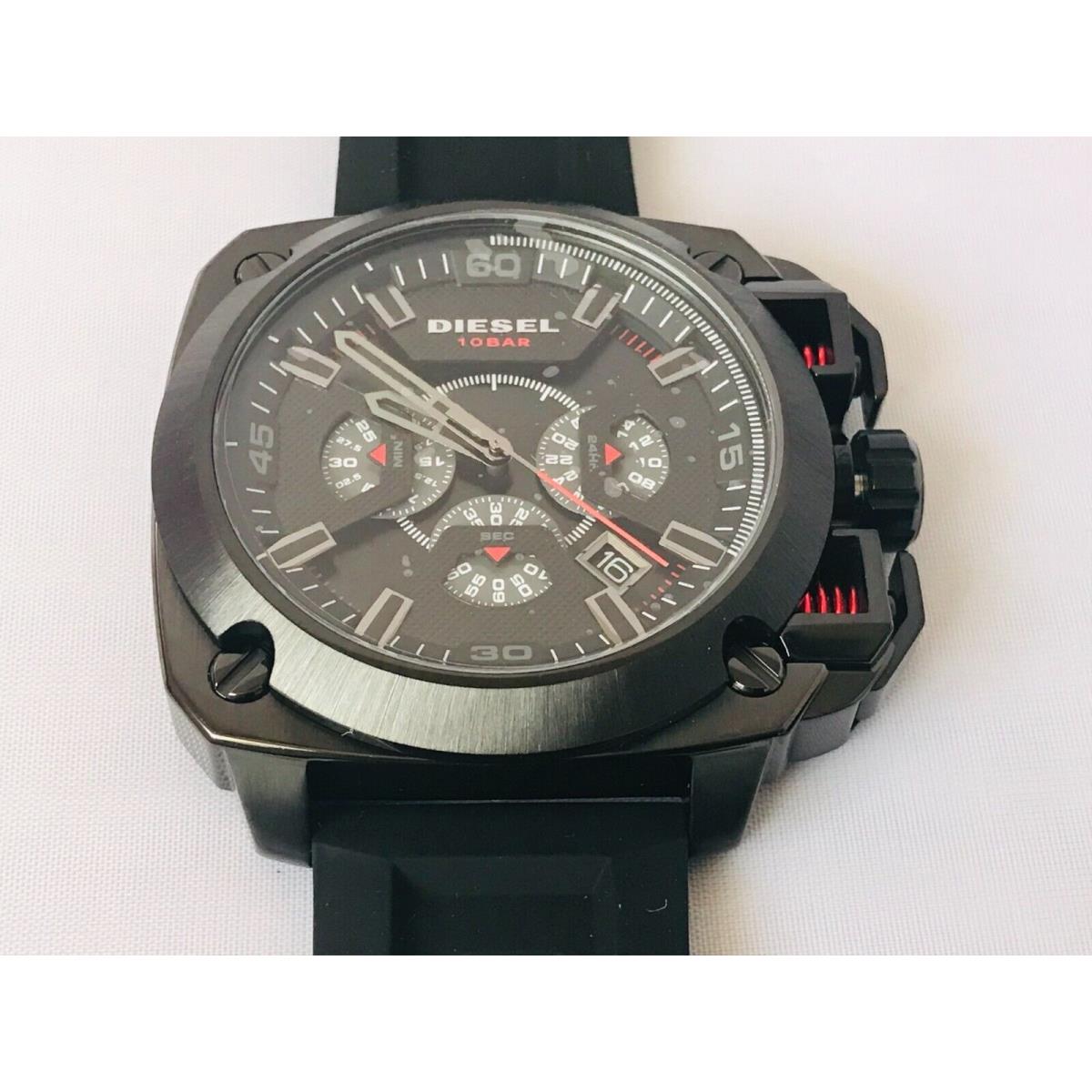 Diesel Men`s Watch Bamf Chronograph Black Silicone DZ7356