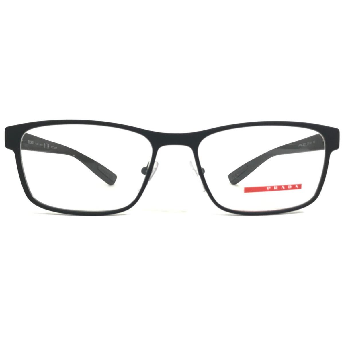 Prada Eyeglasses Vps 50G DG0-1O1 55-17 Rubberized Matte Black Red Frames