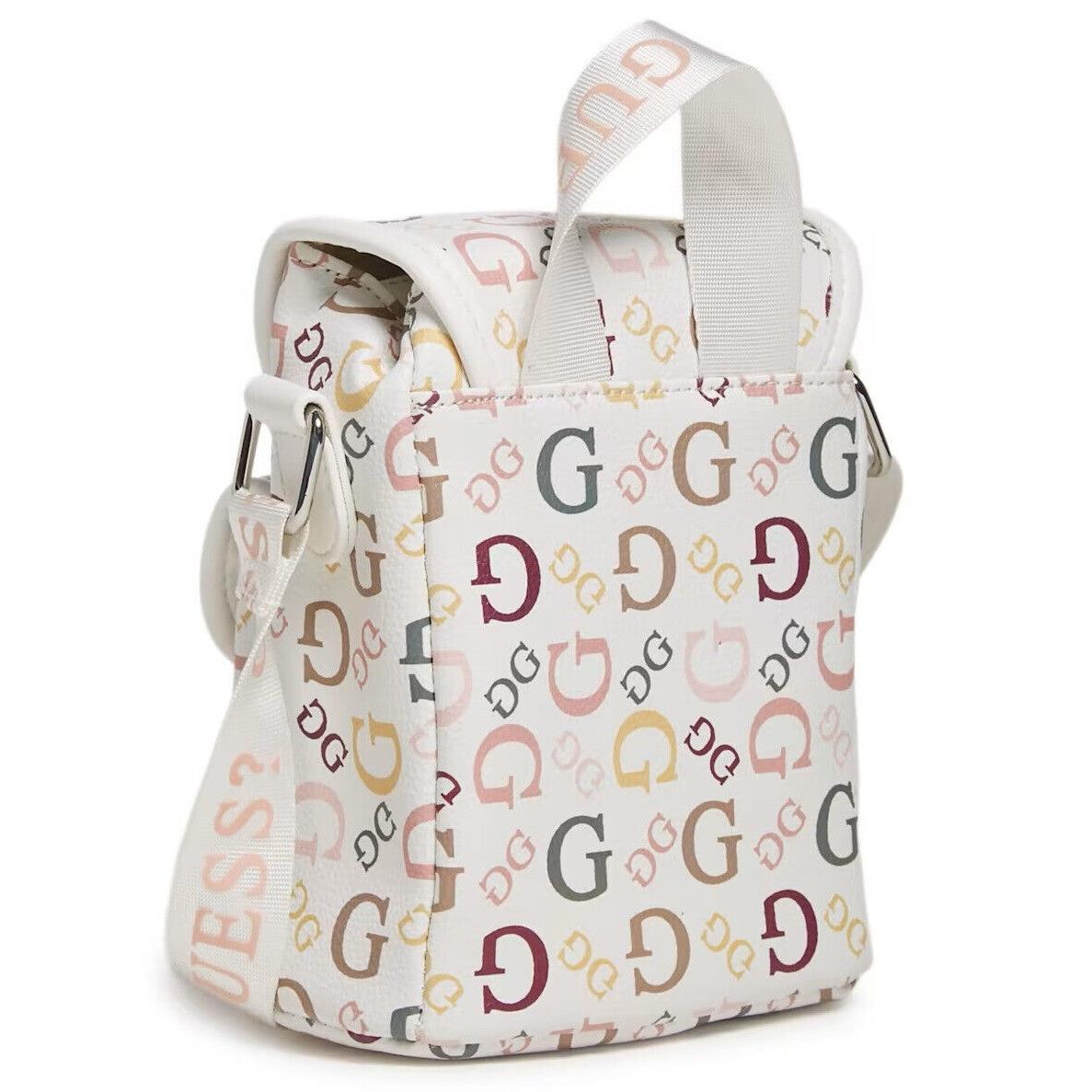 Guess Women`s Multi Color Logo Mini Backpack Style Crossbody Bag Handbag