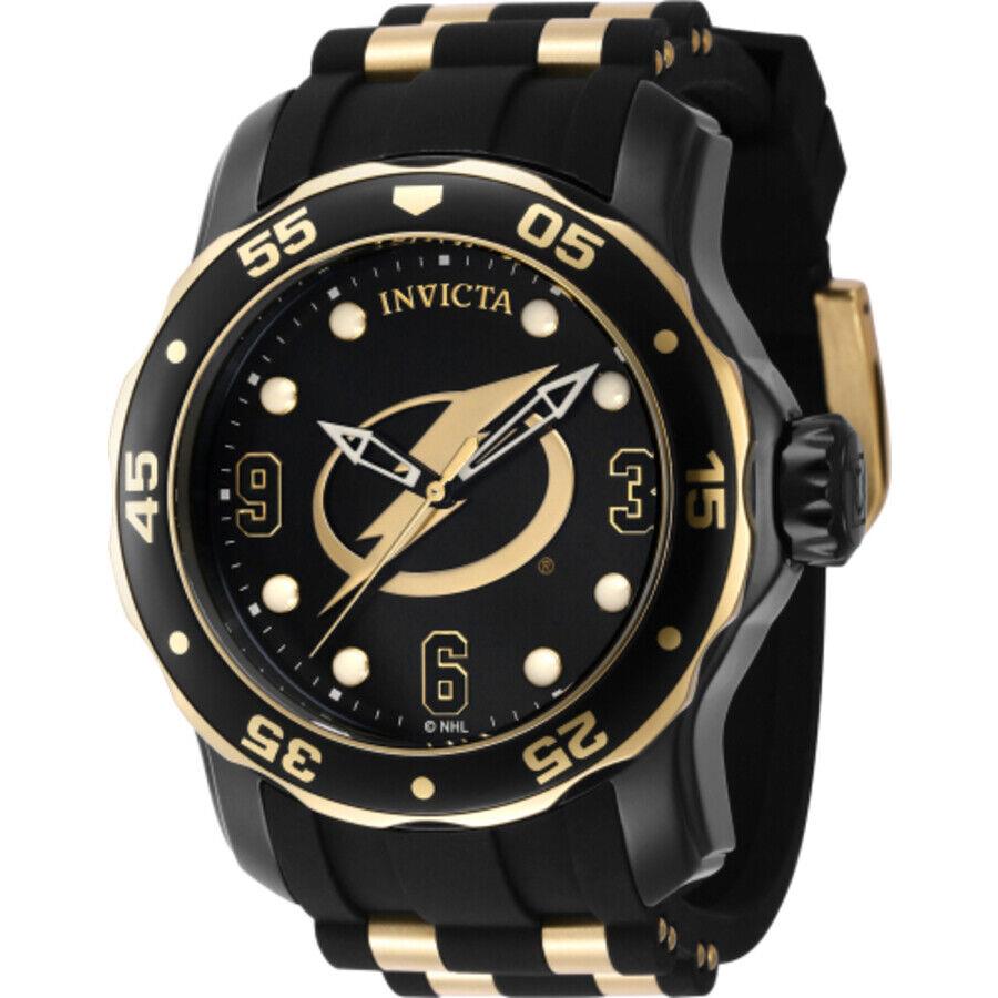 Invicta Nhl Tampa Bay Lightning Quartz Black Dial Men`s Watch 42319