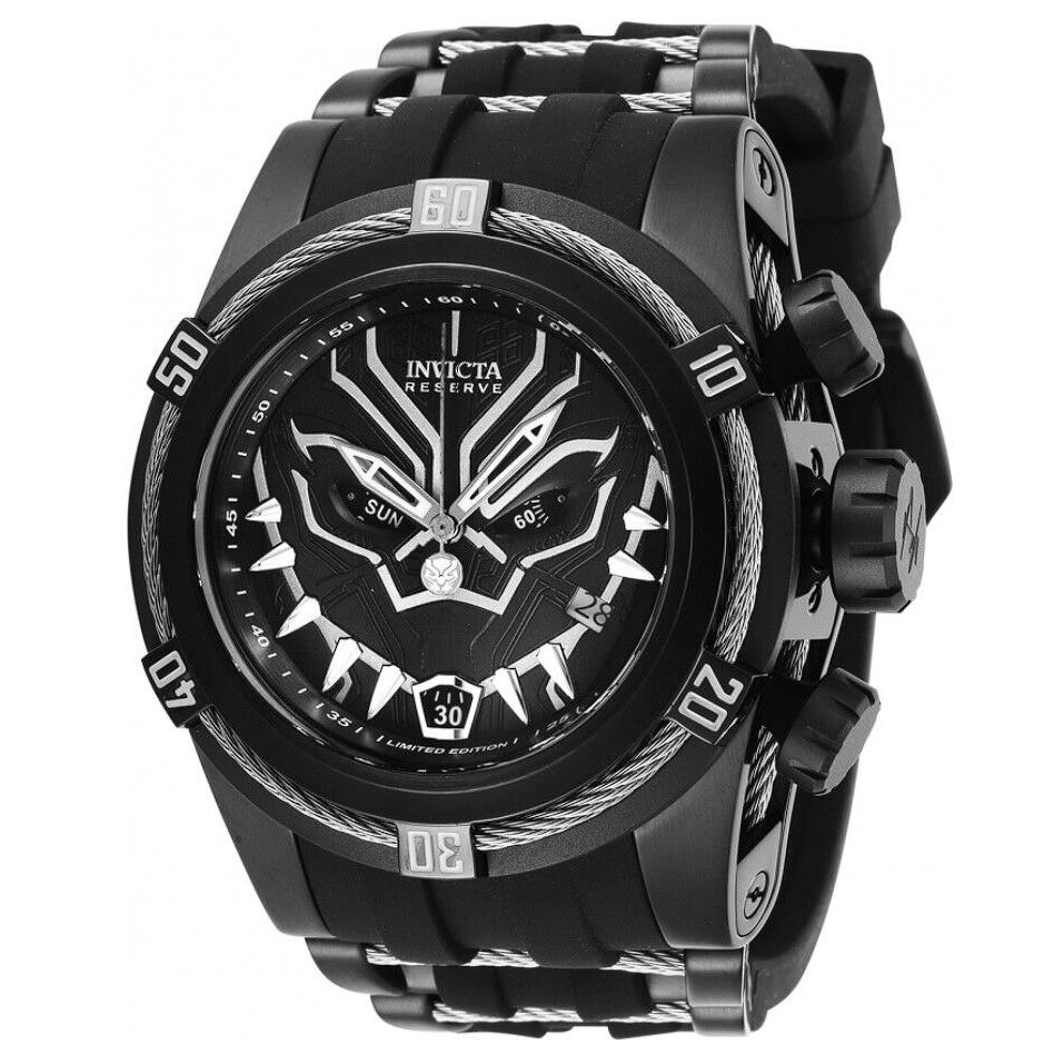 Invicta Marvel Black Panther Men`s 53mm Limited Swiss Chronograph Watch 27007