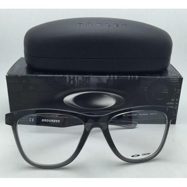 Oakley Eyeglasses Grounded OX 8070-0353 53-17 Grey Smoke Frames W/clear Demo - Frame: Grey Smoke, Lens:
