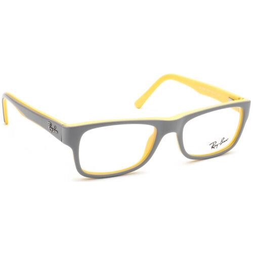 Ray-ban Junior Eyeglasses RB 5268 5375 Gray/yellow Rectangular Frame 48 17 135 - Gray on Yellow Frame