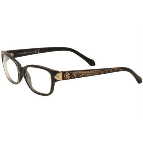 Roberto Cavalli Eyeglasses Grande Soeur 770 001 Black/gold Optical Frame 53mm - Frame: Black