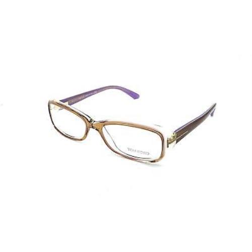 Tom Ford TF5213 - 050 Eyeglasses Crystal Brown Lilac 54mm
