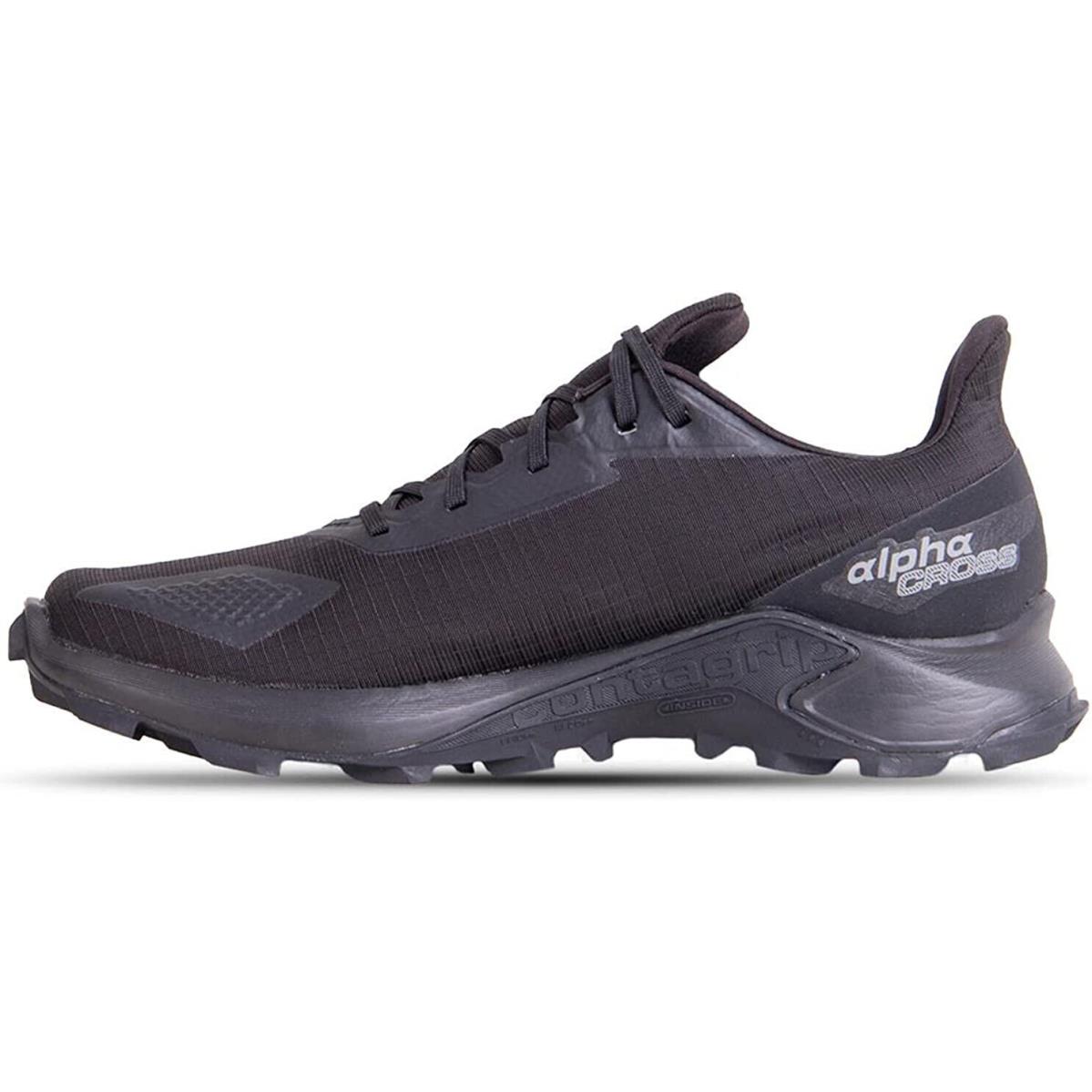 Men`s Usa Size 9 Black Salomon Alphacross Blast Gtx Trail Running Shoes