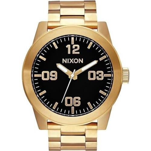 Nixon - Corporal SS A346 Watch Gold/black Water Resistant XL