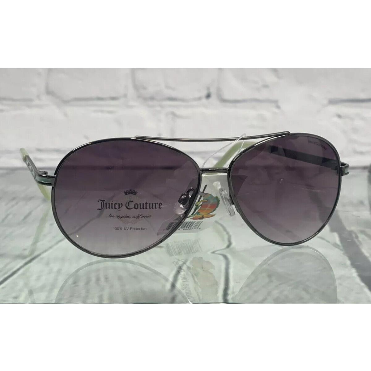 Juicy Couture Ladies Aviator Sunglasses Mint Green Framed UV Protection