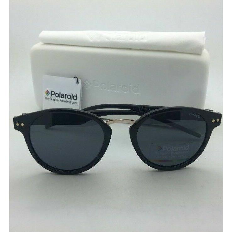 Polaroid Sunglasses Pld 1022/S D28Y2 50-21 Black Gold Frame w/ Grey Polarized