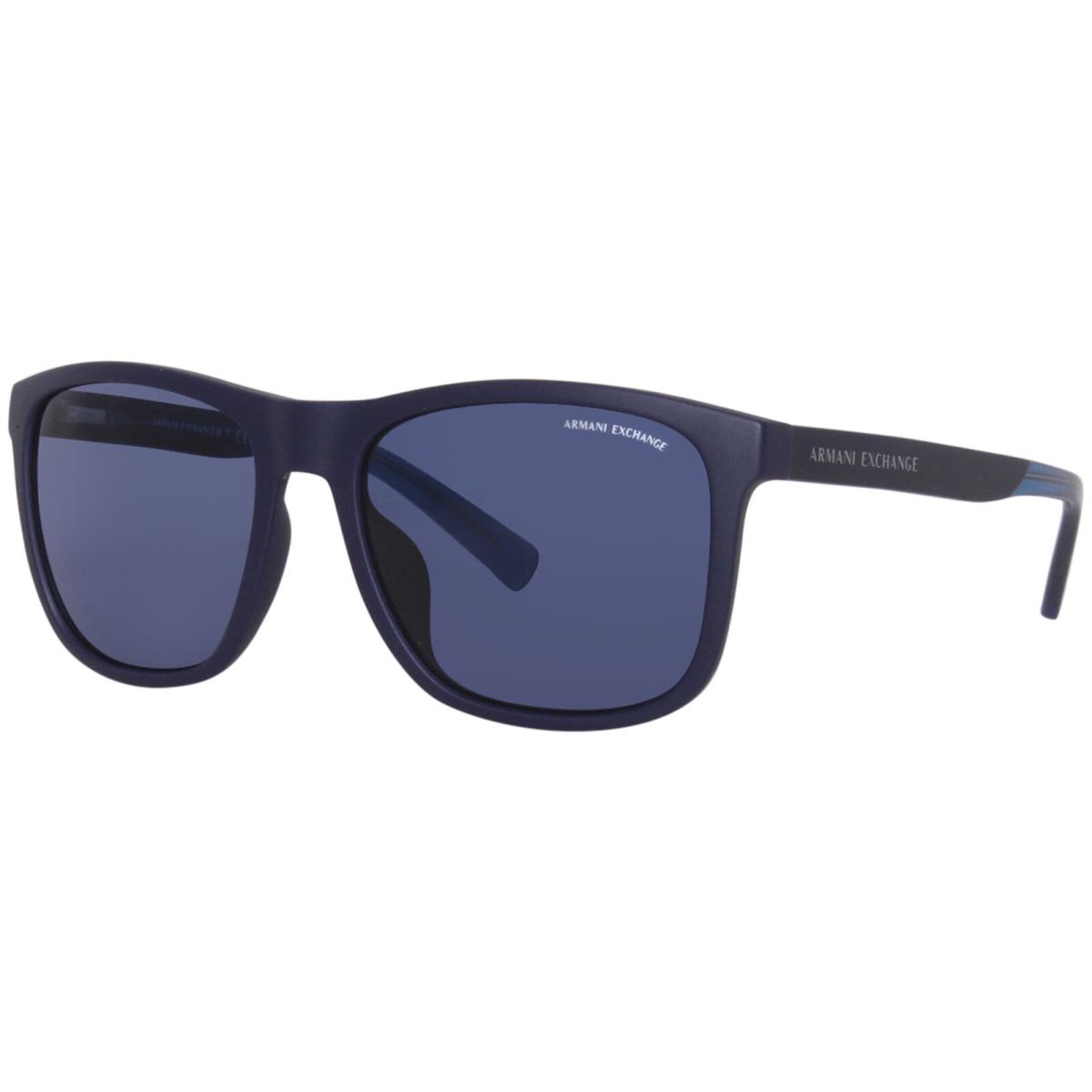 Armani Exchange AX4049SF 8183/80 Sunglasses Men`s Matte Blue/blue 57mm