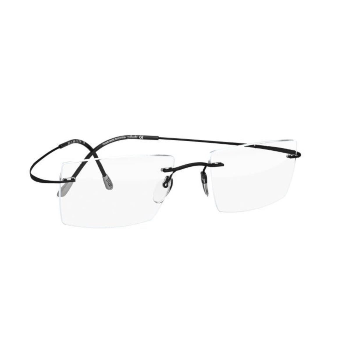 Silhouette Rimless Eyeglasses Titan Minimal Art The Must Collection Frames JET BLACK - 9040, SIZE: 52-19 150, LENS SHAPE - CL