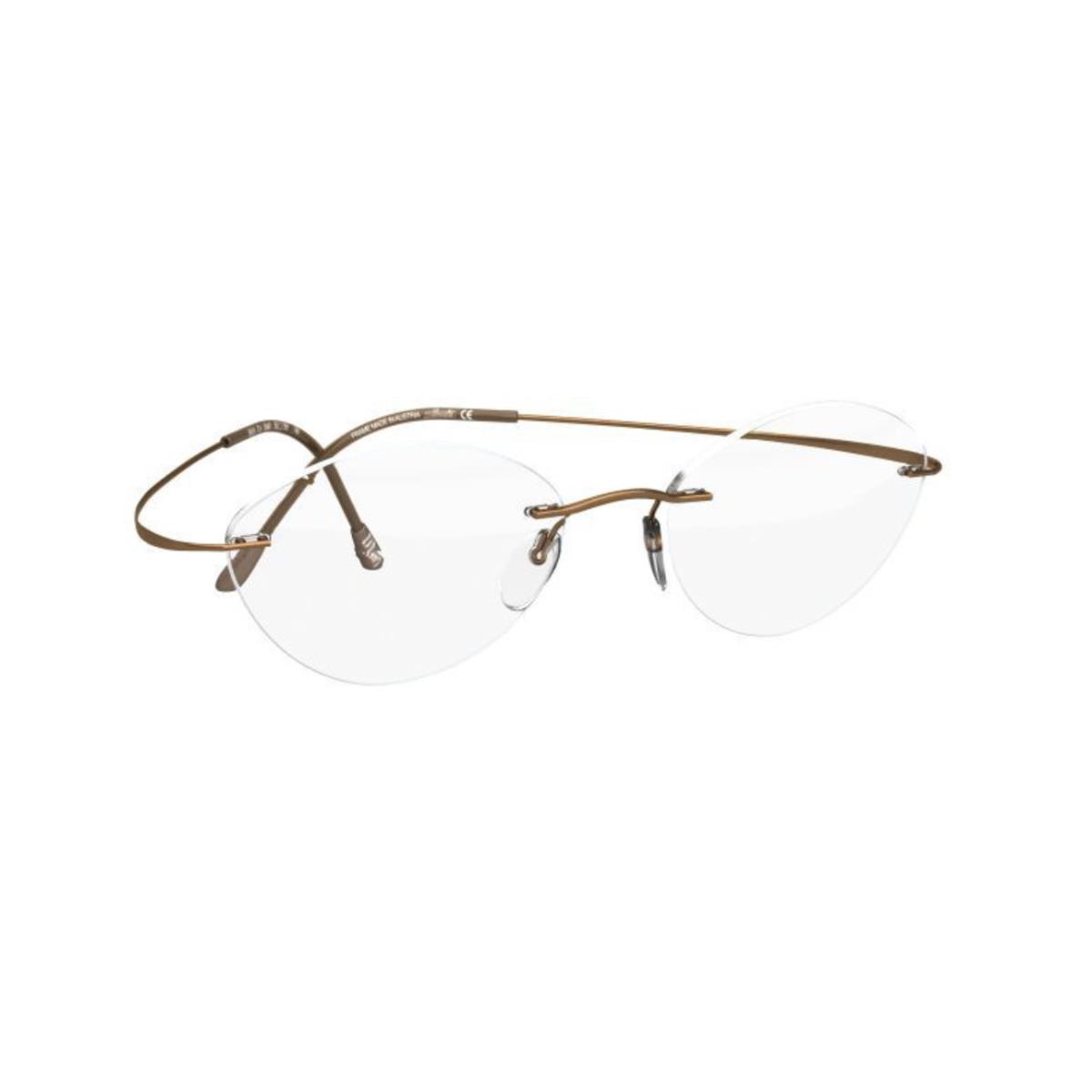 Silhouette 5515 Rimless Eyeglasses Titan Minimal Art The Must Collection Frames MATTE GOLD - 8540, SIZE: 50-19 140, SHAPE - CV