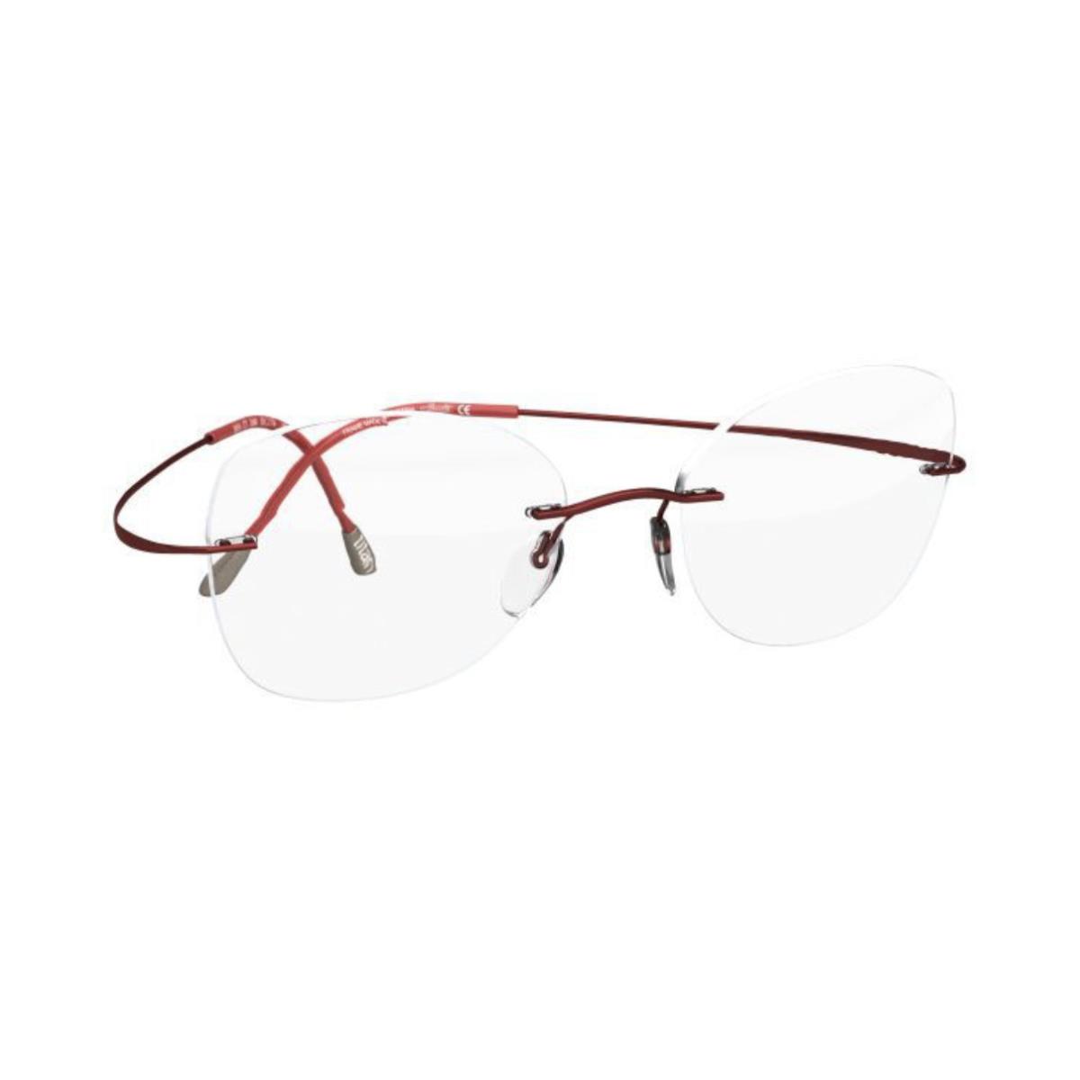 Silhouette 5515 Rimless Eyeglasses Titan Minimal Art The Must Collection Frames WINE - 3040, SIZE: 53-17 140, SHAPE - CT