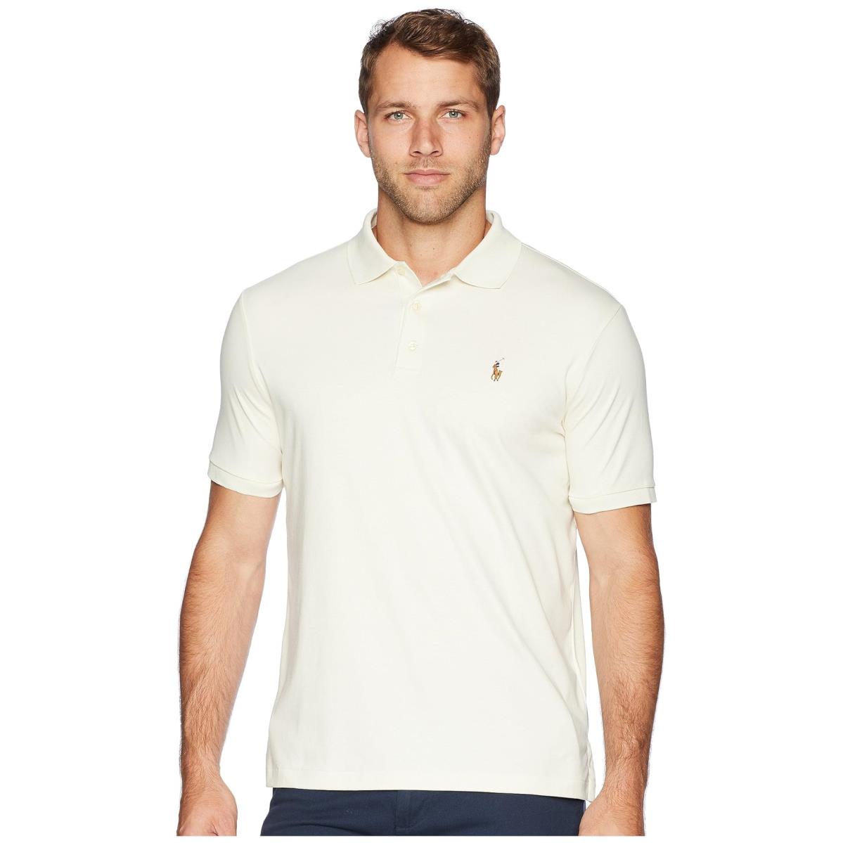 Man`s Shirts Tops Polo Ralph Lauren Classic Fit Soft Cotton Polo Shirt Chic Cream